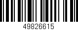 Código de barras (EAN, GTIN, SKU, ISBN): '49826615'