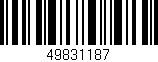 Código de barras (EAN, GTIN, SKU, ISBN): '49831187'
