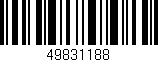 Código de barras (EAN, GTIN, SKU, ISBN): '49831188'