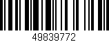 Código de barras (EAN, GTIN, SKU, ISBN): '49839772'