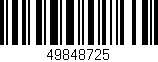 Código de barras (EAN, GTIN, SKU, ISBN): '49848725'