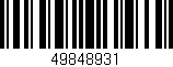 Código de barras (EAN, GTIN, SKU, ISBN): '49848931'