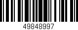 Código de barras (EAN, GTIN, SKU, ISBN): '49848997'