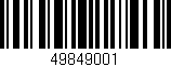 Código de barras (EAN, GTIN, SKU, ISBN): '49849001'