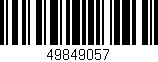 Código de barras (EAN, GTIN, SKU, ISBN): '49849057'