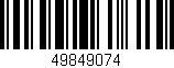 Código de barras (EAN, GTIN, SKU, ISBN): '49849074'