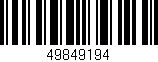 Código de barras (EAN, GTIN, SKU, ISBN): '49849194'