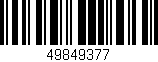 Código de barras (EAN, GTIN, SKU, ISBN): '49849377'