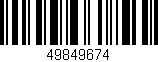 Código de barras (EAN, GTIN, SKU, ISBN): '49849674'