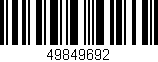 Código de barras (EAN, GTIN, SKU, ISBN): '49849692'