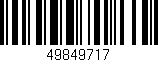 Código de barras (EAN, GTIN, SKU, ISBN): '49849717'