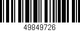 Código de barras (EAN, GTIN, SKU, ISBN): '49849726'