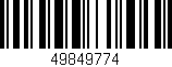 Código de barras (EAN, GTIN, SKU, ISBN): '49849774'