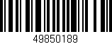 Código de barras (EAN, GTIN, SKU, ISBN): '49850189'