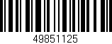 Código de barras (EAN, GTIN, SKU, ISBN): '49851125'