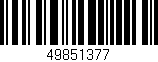 Código de barras (EAN, GTIN, SKU, ISBN): '49851377'