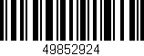Código de barras (EAN, GTIN, SKU, ISBN): '49852924'