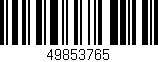 Código de barras (EAN, GTIN, SKU, ISBN): '49853765'