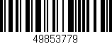 Código de barras (EAN, GTIN, SKU, ISBN): '49853779'