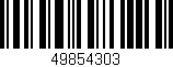 Código de barras (EAN, GTIN, SKU, ISBN): '49854303'