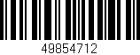 Código de barras (EAN, GTIN, SKU, ISBN): '49854712'