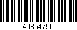 Código de barras (EAN, GTIN, SKU, ISBN): '49854750'