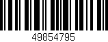 Código de barras (EAN, GTIN, SKU, ISBN): '49854795'