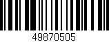 Código de barras (EAN, GTIN, SKU, ISBN): '49870505'
