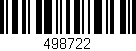 Código de barras (EAN, GTIN, SKU, ISBN): '498722'