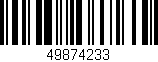 Código de barras (EAN, GTIN, SKU, ISBN): '49874233'
