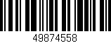 Código de barras (EAN, GTIN, SKU, ISBN): '49874558'