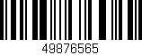 Código de barras (EAN, GTIN, SKU, ISBN): '49876565'