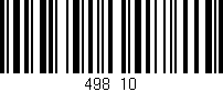 Código de barras (EAN, GTIN, SKU, ISBN): '498/10'