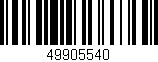 Código de barras (EAN, GTIN, SKU, ISBN): '49905540'