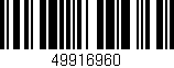 Código de barras (EAN, GTIN, SKU, ISBN): '49916960'