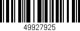 Código de barras (EAN, GTIN, SKU, ISBN): '49927925'