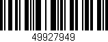 Código de barras (EAN, GTIN, SKU, ISBN): '49927949'