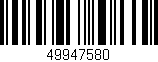 Código de barras (EAN, GTIN, SKU, ISBN): '49947580'