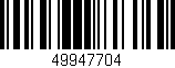 Código de barras (EAN, GTIN, SKU, ISBN): '49947704'