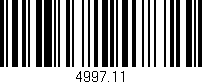 Código de barras (EAN, GTIN, SKU, ISBN): '4997.11'