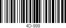 Código de barras (EAN, GTIN, SKU, ISBN): '4D-999'