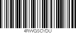 Código de barras (EAN, GTIN, SKU, ISBN): '4RWGSCYDU'