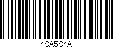 Código de barras (EAN, GTIN, SKU, ISBN): '4SA5S4A'