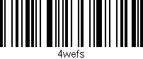 Código de barras (EAN, GTIN, SKU, ISBN): '4wefs'