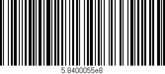Código de barras (EAN, GTIN, SKU, ISBN): '5.8400055e8'