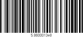 Código de barras (EAN, GTIN, SKU, ISBN): '5.8600013e8'