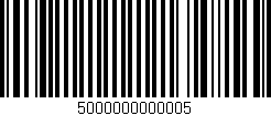 Código de barras (EAN, GTIN, SKU, ISBN): '5000000000005'