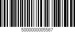 Código de barras (EAN, GTIN, SKU, ISBN): '5000000005567'
