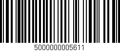Código de barras (EAN, GTIN, SKU, ISBN): '5000000005611'