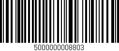 Código de barras (EAN, GTIN, SKU, ISBN): '5000000008803'